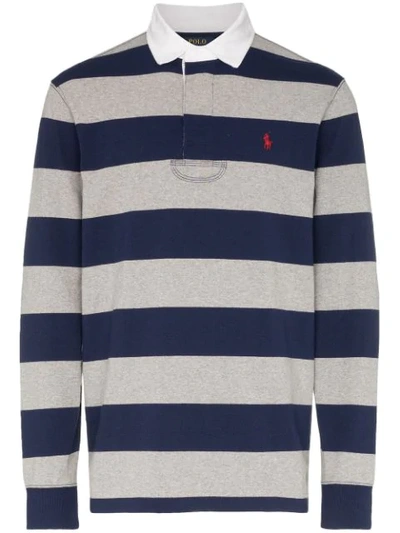 Polo Ralph Lauren Striped Polo Shirt In Blue