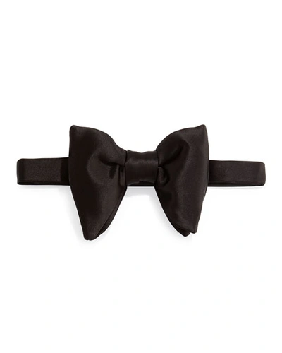 Tom Ford Large Satin Bow Tie, Black