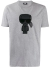Karl Lagerfeld Ikonik Print T-shirt In Grey