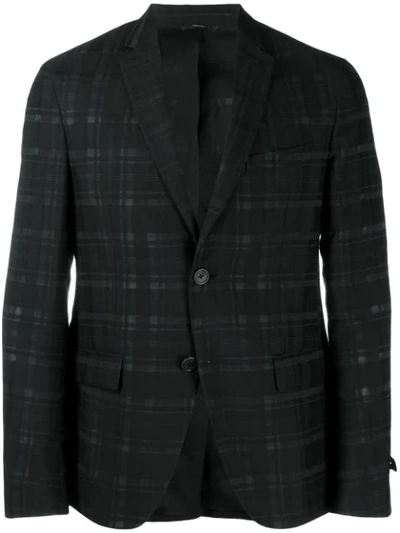 Fendi Chequerboard Deconstructed Jacket In Black