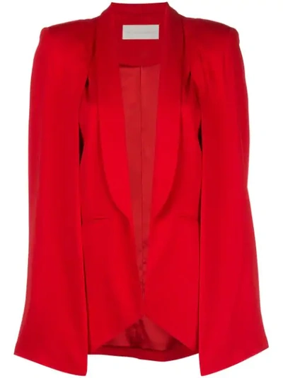 Michelle Mason Cape-style Blazer In Red
