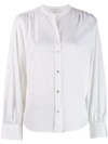 Vince Collarless Shirt In White