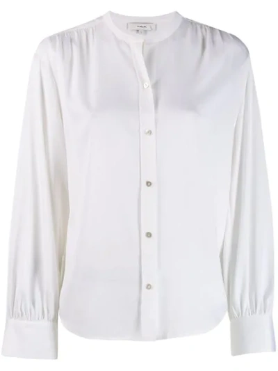 Vince Collarless Shirt In White