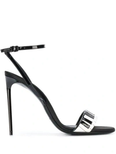 Saint Laurent Piano Detail Sandals In Black