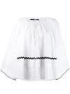 Mcq By Alexander Mcqueen Tie Neck Detail In White