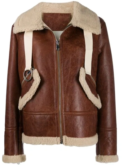 Liska Shearling Lined Jacket In Brown