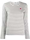 Comme Des Garçons Play Gestreiftes Oberteil In Red