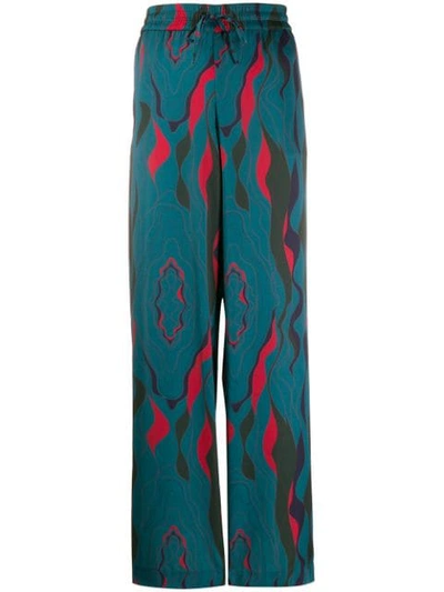 Three Floor Déjà Vu Printed Trousers In Green