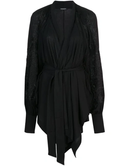 Ann Demeulemeester Wrap Front Cardigan In Black