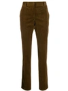 N°21 Corduroy High Waisted Trousers In Brown