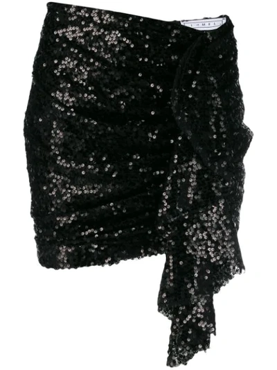 In The Mood For Love Emely Sequin Skirt In Black
