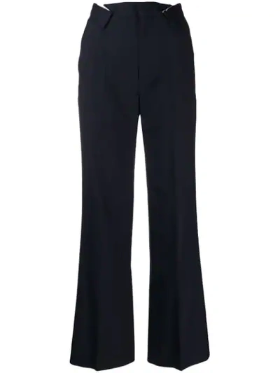 Maison Margiela Pleated Waist Tailored Trousers In Blue