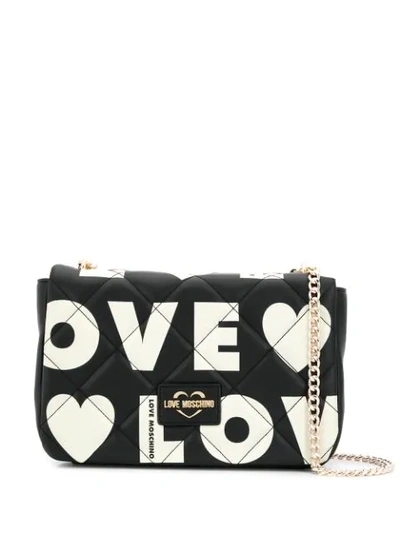 Love Moschino 'love' Schultertasche In Black