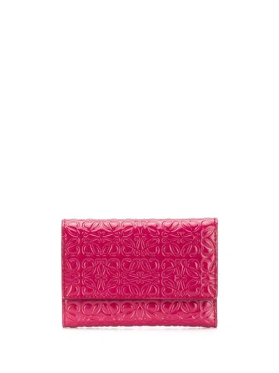 Loewe Small Vertical Wallet In Pink