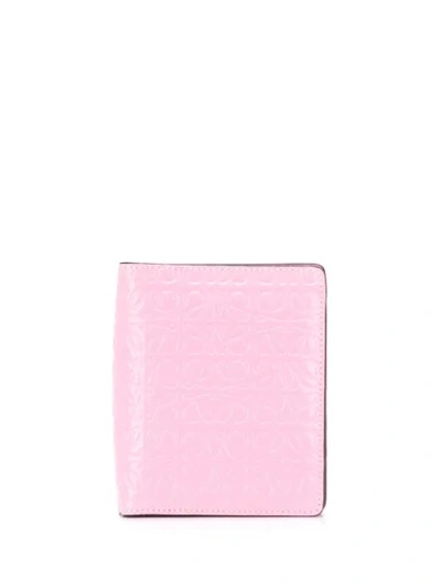 Loewe Monogram Pattern Bi-fold Wallet In Pink