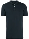 Emporio Armani Logo Embroidered Polo Shirt In Blue