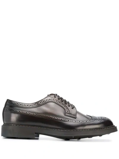 Doucal's Brogue-style Lace Up Shoes In Brown