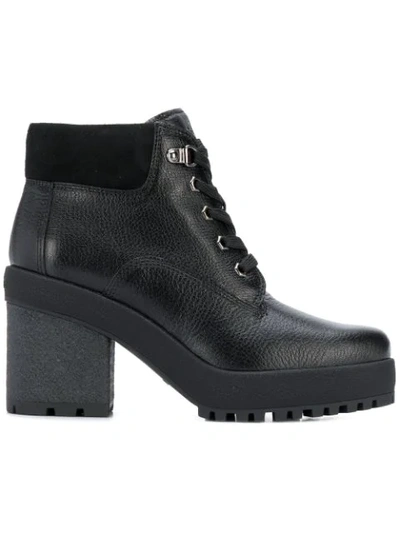 Hogan H475 Heeled Ankle Boots In Black