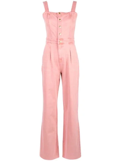Frame Flared Style Jumpsuit In Pink