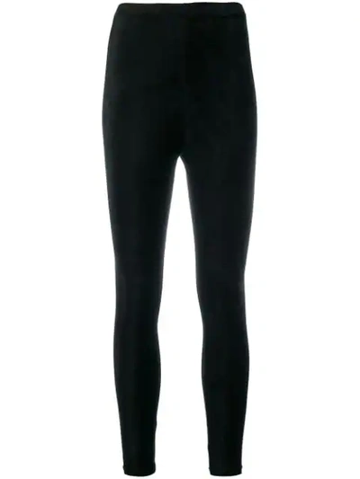 Comme Des Garçons Textured Leggings In Black