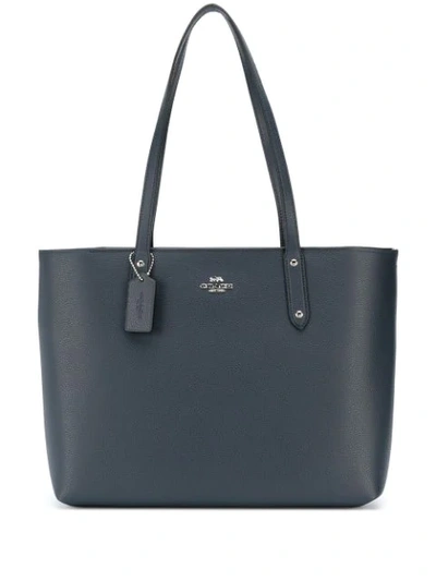 Coach Central Tote With Zip Tote In Sv Midnight Navy
