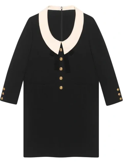 Gucci Silk And Wool Cady Dress In Black
