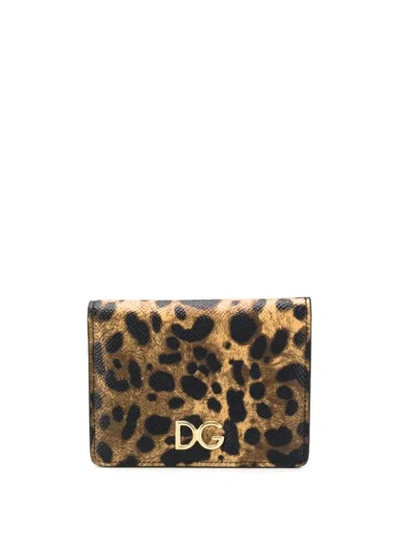 Dolce & Gabbana Small Continental Wallet In Black