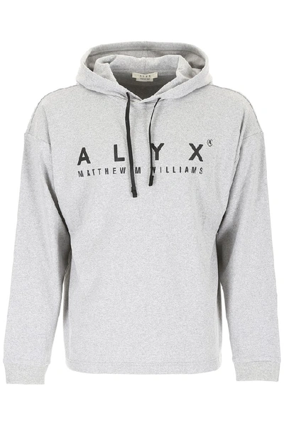 Alyx 1017  9sm Logo Print Hoodie In Grey