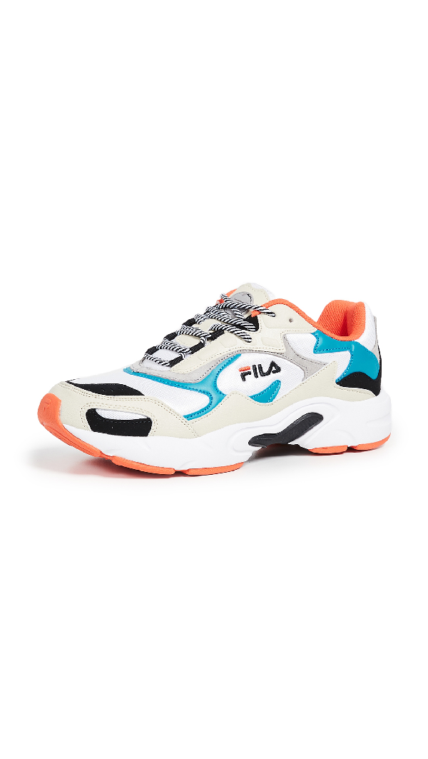 orange and white filas