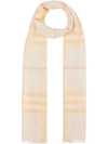 Burberry Lightweight Giant Check Wool & Silk Scarf In Pink