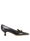 Bottega Veneta Leather And Calf Hair Loafer Pumps In Black