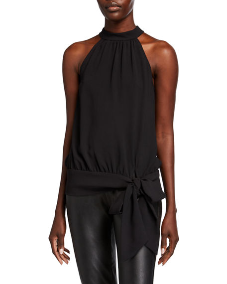Trina Turk Champagne Cocktail Halter Top In Black | ModeSens