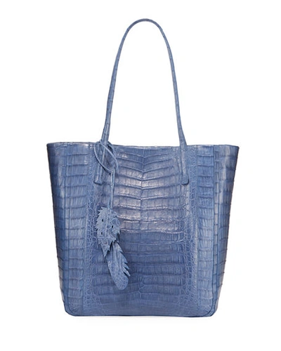Nancy Gonzalez New North/south Leaf Tote Bag In Light Blue
