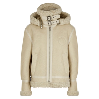 Chloé Shearling And Leather Aviator Jacket In Neutrals
