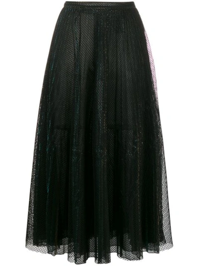 Marco De Vincenzo Metallic Midi Skirt In Black