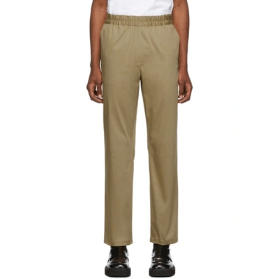 Acne Studios Paco Satin Trousers In Sand Beige