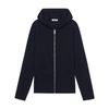 Sandro Wire Wool Slim Fit Hoodie In Navy Blue