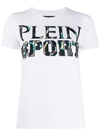 Plein Sport Logo Print T-shirt In White