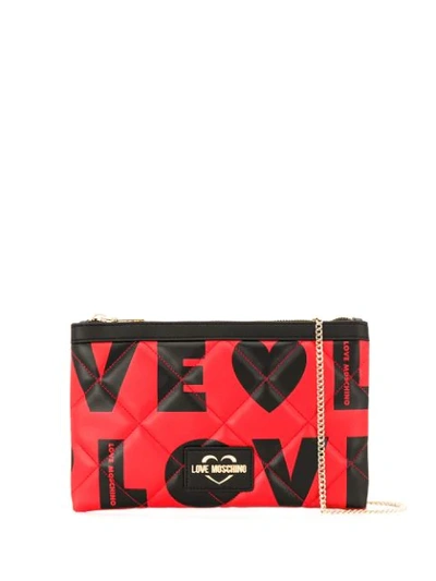 Love Moschino Love Clutch Bag In Black