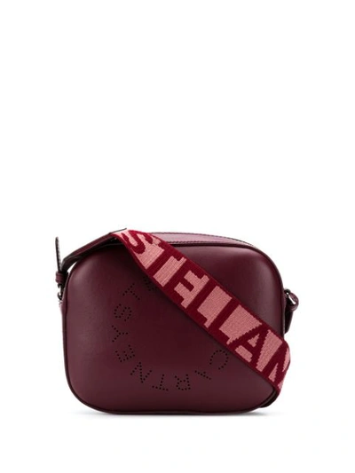 Stella Mccartney Logo-strap Faux-leather Camera Bag In Red