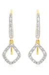 Monica Vinader Diamond And 18k Yellow Gold Vermeil Riva Mini Kite Drop Earrings In Yellow Gold/ Diamond