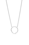 Monica Vinader Riva Circle Sterling Silver And Diamond Necklace