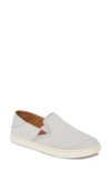 Olukai Pehuea Slip-on Sneaker In Pale Grey Kapa Leather