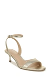 Via Spiga Louise Metallic Ankle Strap Sandal In Platino Leather