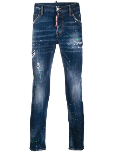 Dsquared2 Skater Fit Jeans In Blue