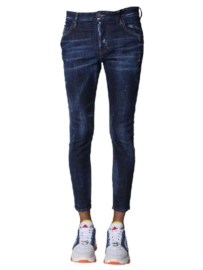 Dsquared2 Skater Fit Jeans In Blu