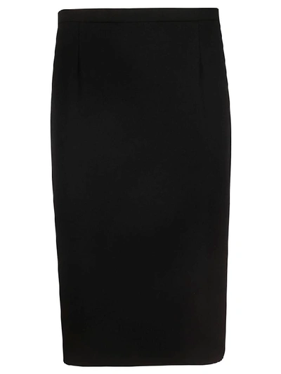 Red Valentino Pleated Skirt In Black