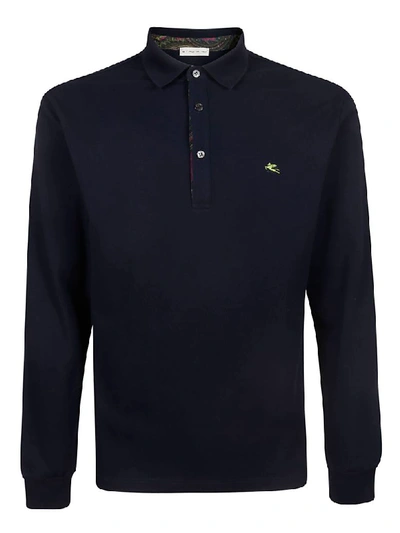 Etro Regular Fit Polo Shirt In Blue