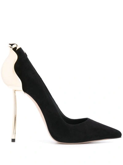 Le Silla Pointed Toe Stiletto Heels In Black
