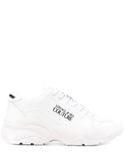 Versace Chunky Logo Sneakers In White